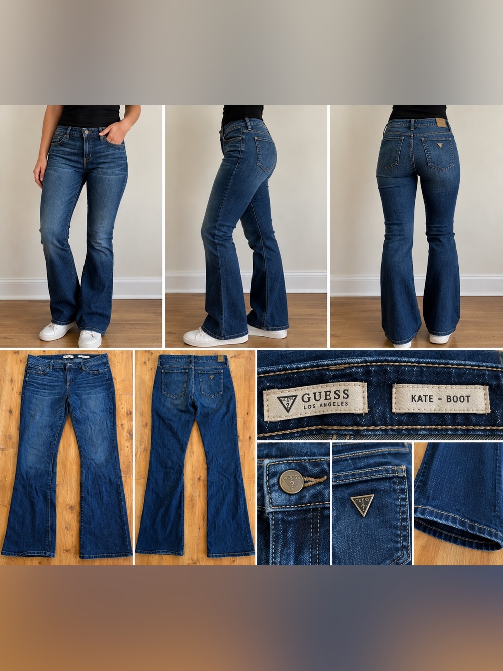 GUESS High-Rise βKateβ bootcut Jeans.